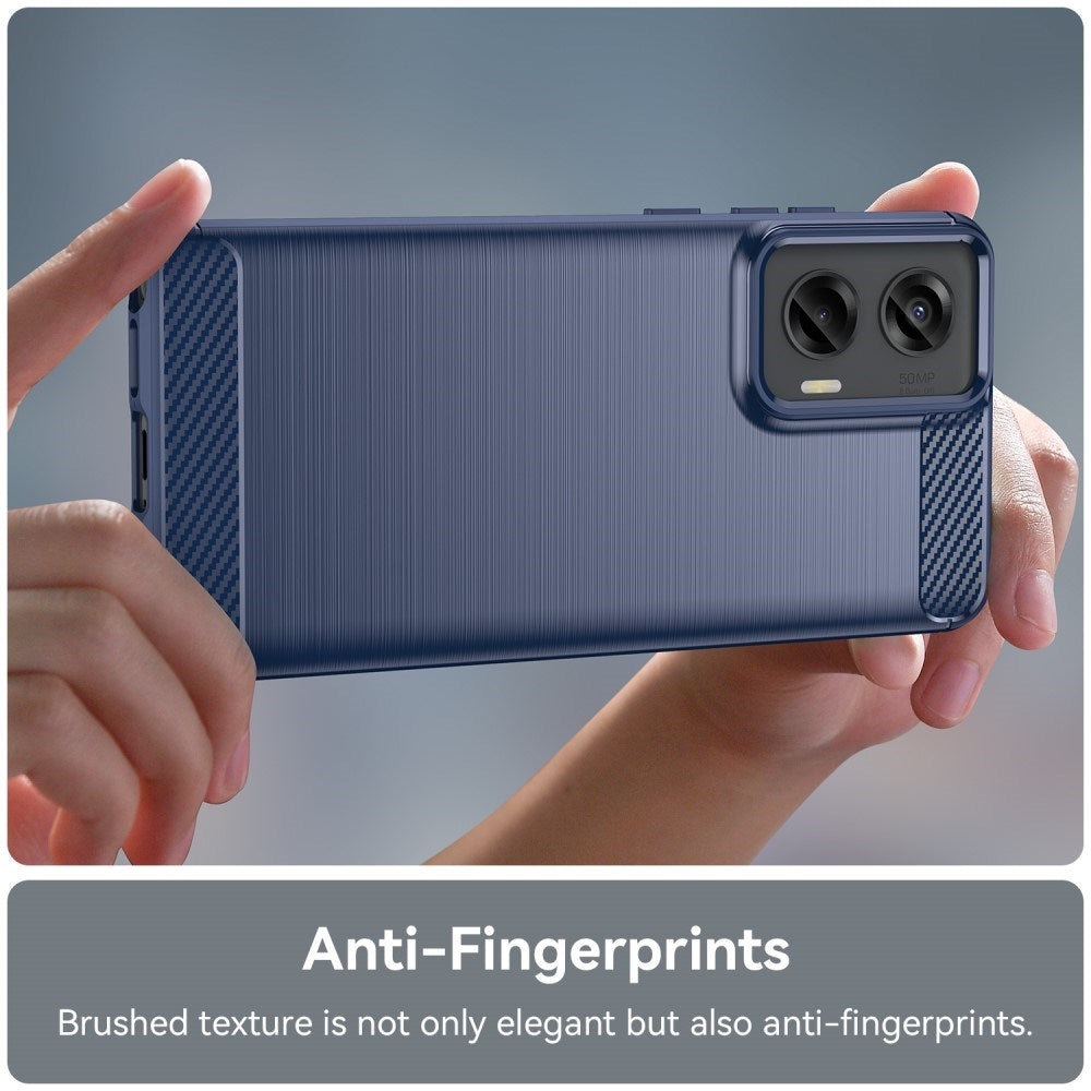EIDERWOOD Motorola Moto G Stylus 5G (2024) Bakdeksel i børstet karbon - blå