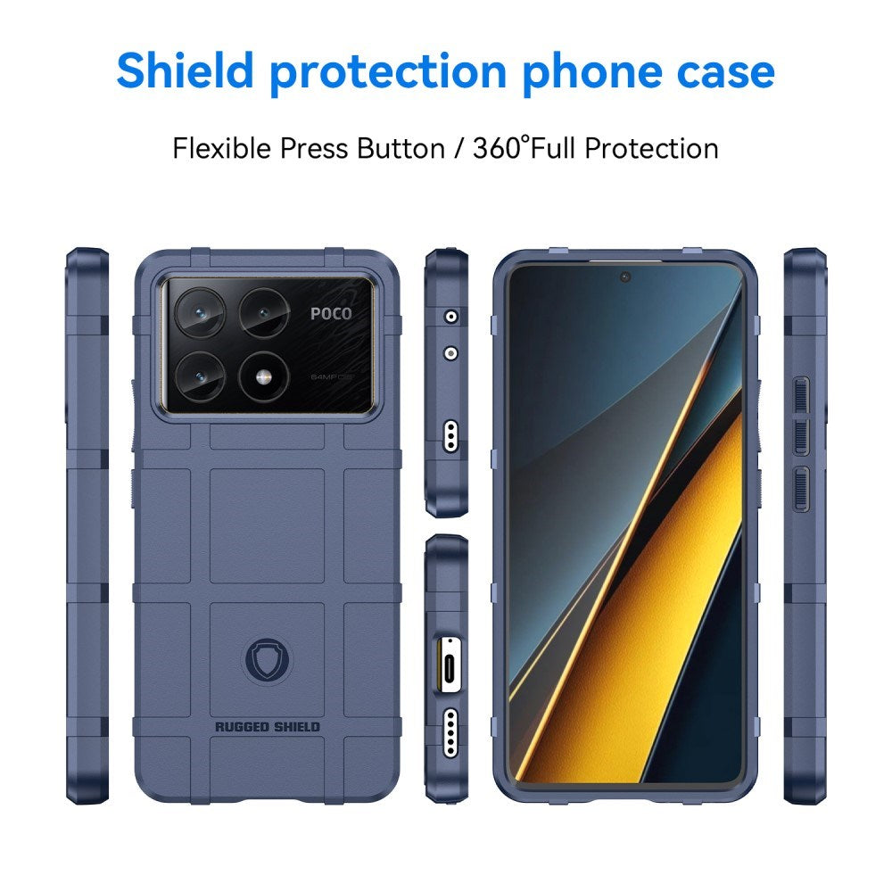 EIDERWOOD Xiaomi Poco X6 Pro Rugged Shield Series Craftsman Bakdeksel - Blå