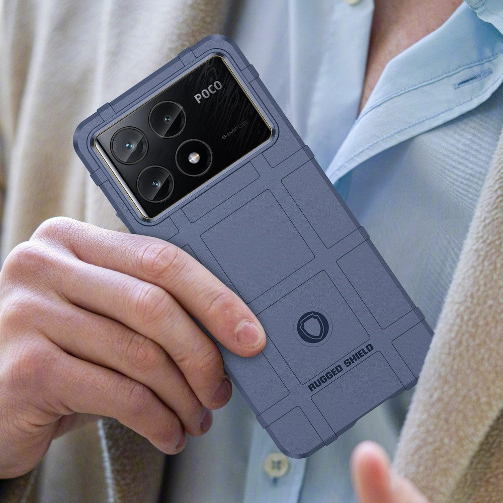 EIDERWOOD Xiaomi Poco X6 Pro Rugged Shield Series Craftsman Bakdeksel - Blå