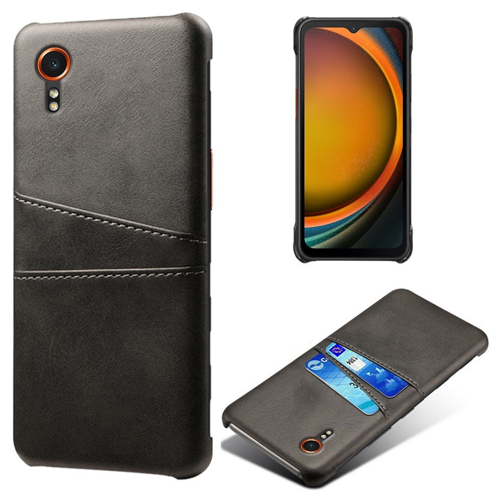 Samsung Galaxy Xcover 7 - EIDERWOOD Faux Leather Deksel m. Innebygd kortholder - Sort