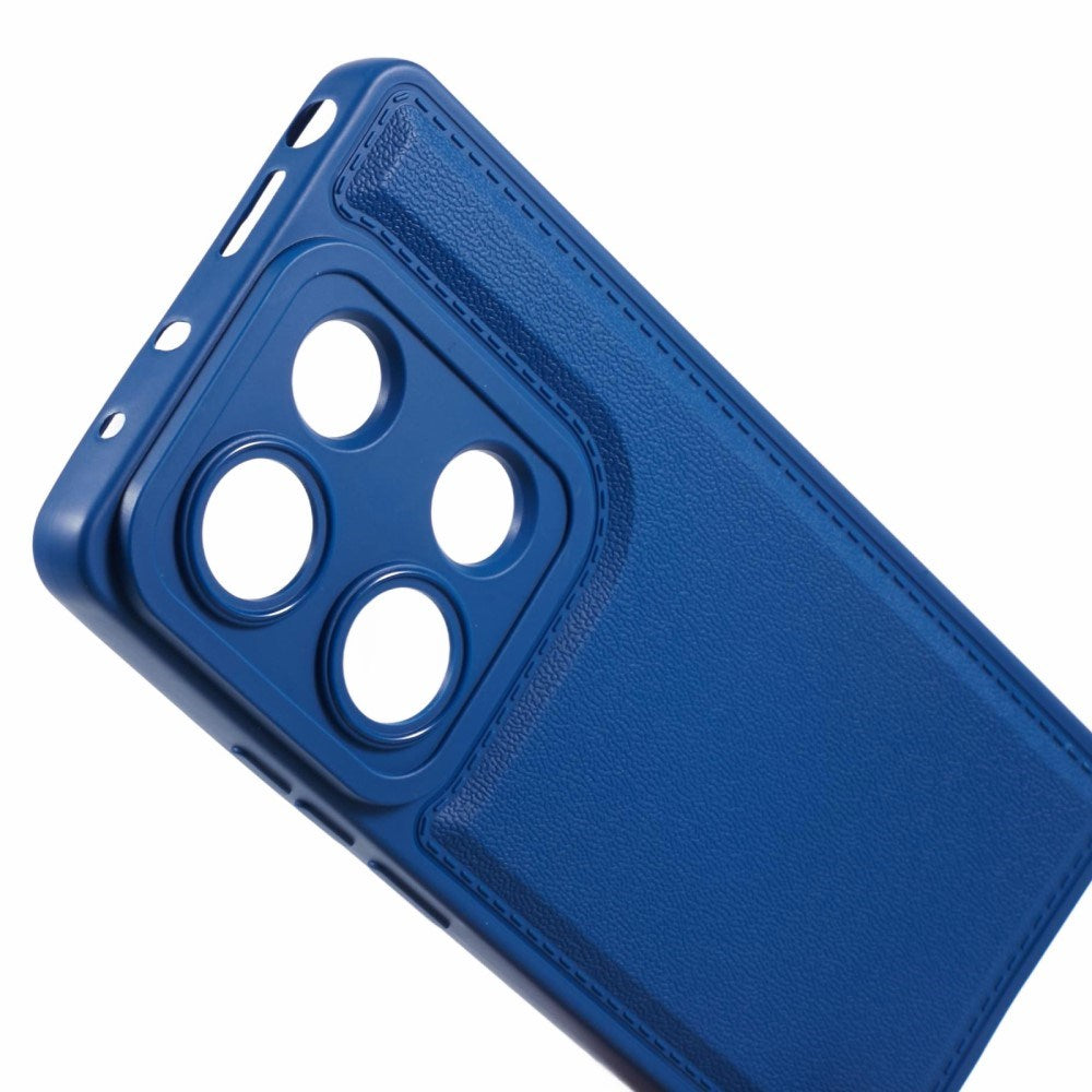 EIDERWOOD Xiaomi Redmi Note 13 Pro (4G) / Poco M6 Pro fleksibelt plastbakdeksel m. Skinnpolstret pute - blå