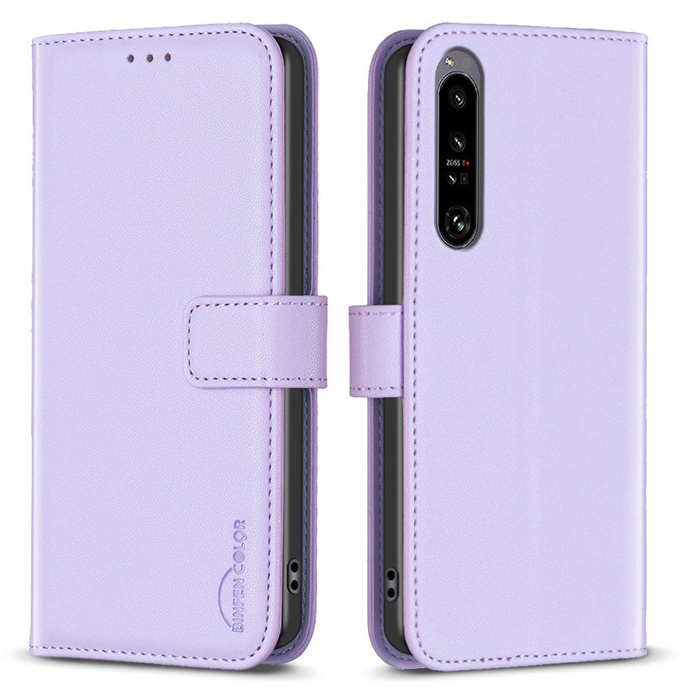 EIDERWOOD Sony Xperia 1 VI Flip-deksel i kunstskinn m. Stativ & kortholder - lavendel