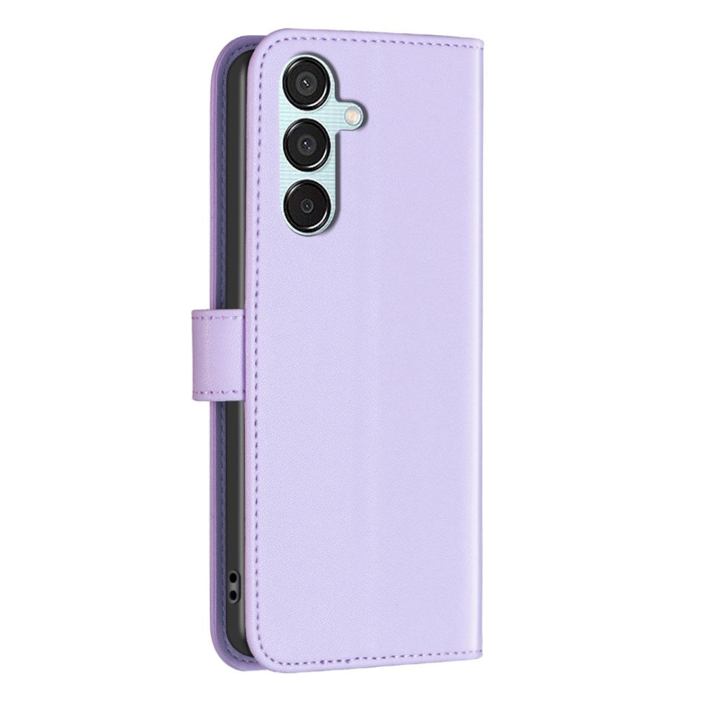 EIDERWOOD Samsung Galaxy M15 (5G) Flip-deksel i kunstskinn m. Stativ & kortholder - lavendel