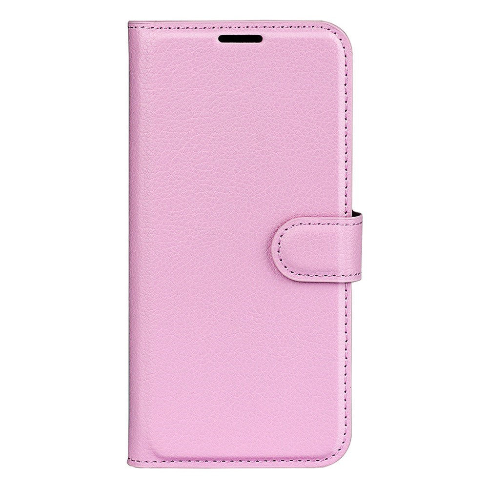 EIDERWOOD Asus Zenfone 11 Ultra PU Litchi Leather Flip Cover m. Lommebok- og stativfunksjon - Rosa