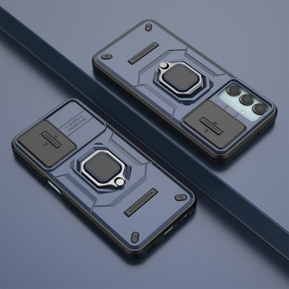 EIDERWOOD Samsung Galaxy M15 (5G) Craftsman Bakdeksel m. Magnetisk Kickstand & Cam Slider - Blå