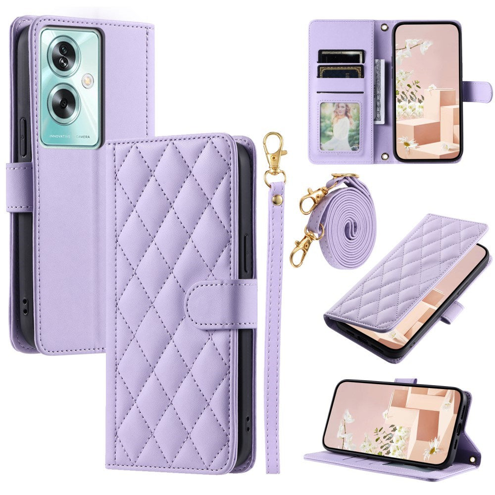 EIDERWOOD OnePlus Nord N30 SE (5G) / Oppo A79 (5G) / A2 (5G) Skinndeksel m. Strap & Crossbody Bag-funksjon - Lilla