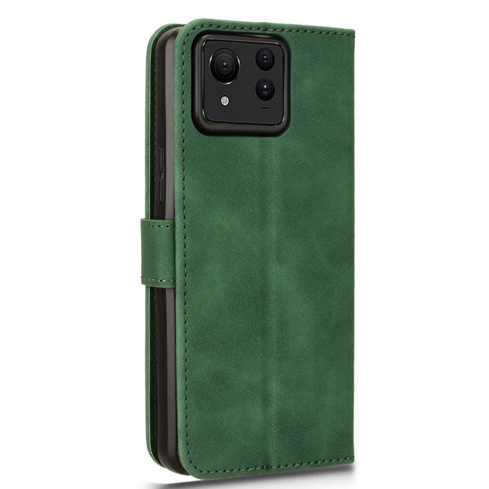 EIDERWOOD Asus Zenfone 11 Ultra Leather Flip Cover m. Lommebok- og stativfunksjon - Grønn