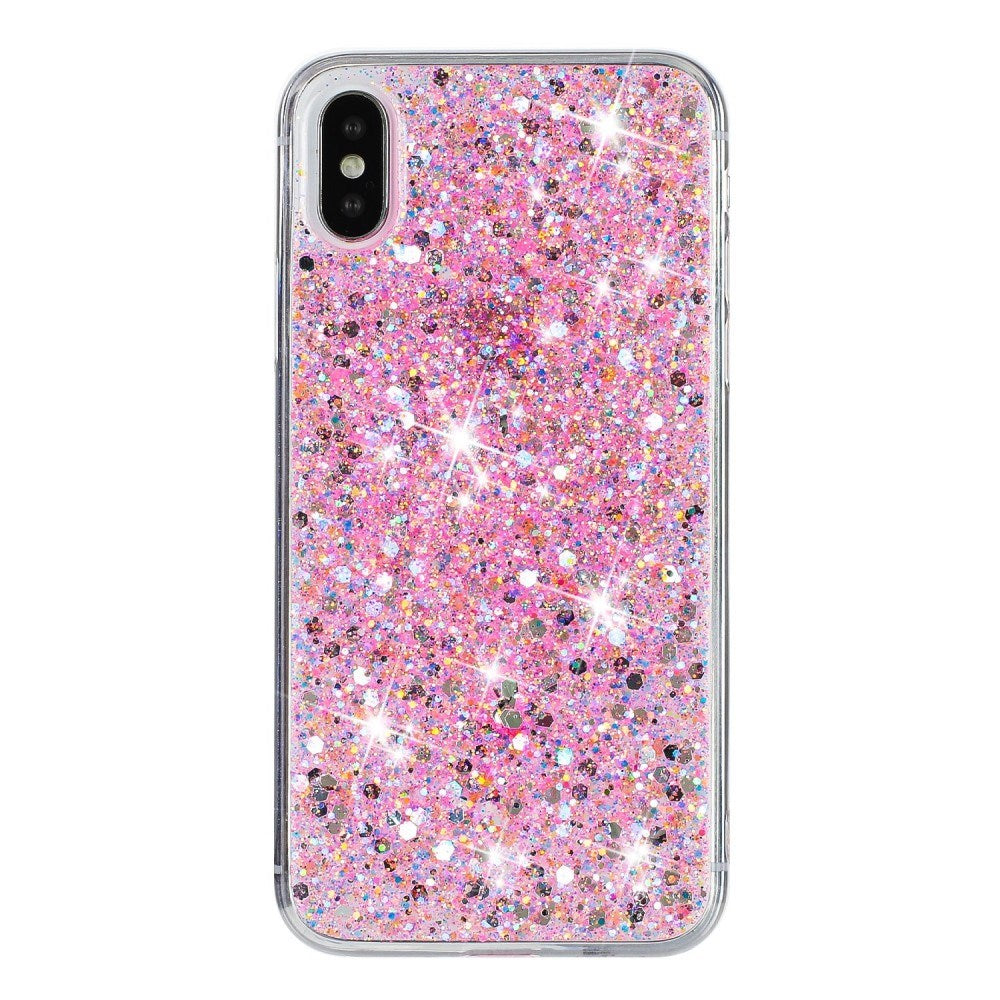 EIDERWOOD iPhone X / XS Glitter Bakdeksel - Rosa