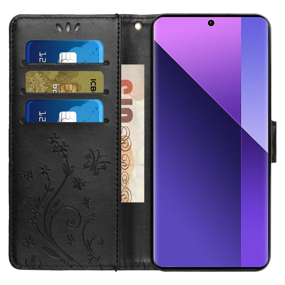 EIDERWOOD Google Pixel 9 / 9 Pro Butterfly Leather Flip Cover m. Lommebok - Svart