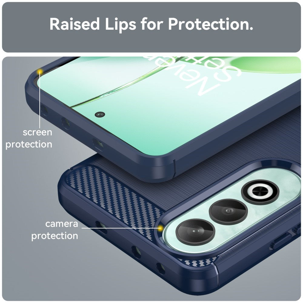 EIDERWOOD OnePlus Nord CE4 (5G) Bakdeksel i børstet karbon - blå