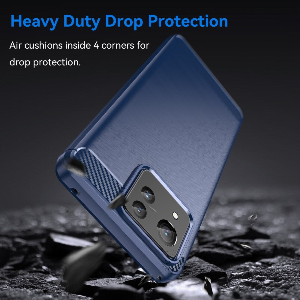 EIDERWOOD Asus Zenfone 11 Ultra børstet karbonfiber fleksibelt plastbakdeksel - blå