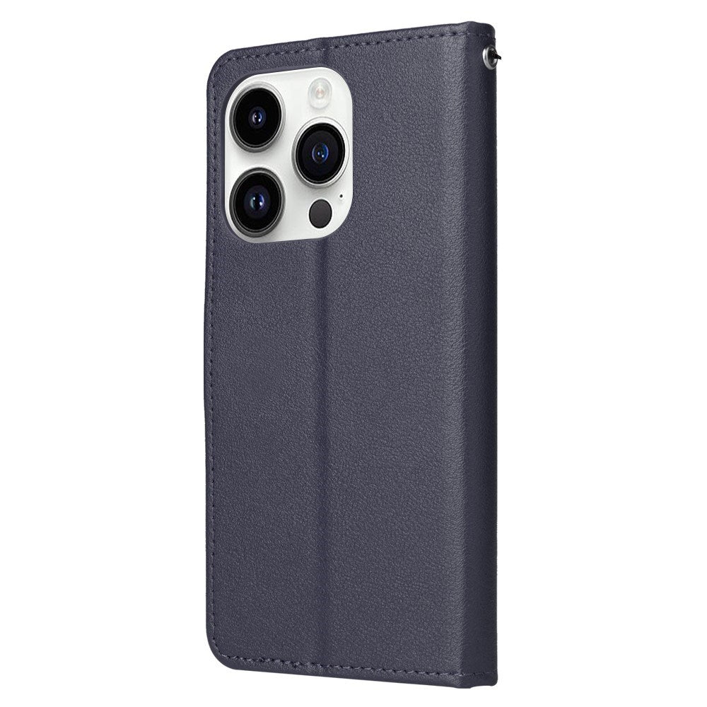 iPhone 14 Pro Max - EIDERWOOD Kunstlæder Flip Cover m. Strop - Blå