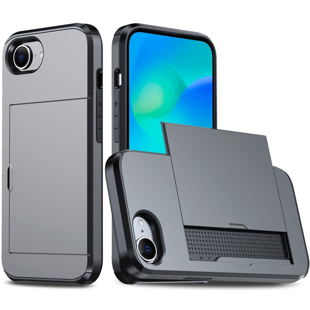 EIDERWOOD iPhone 16e Bakdeksel med kortholder - Grå