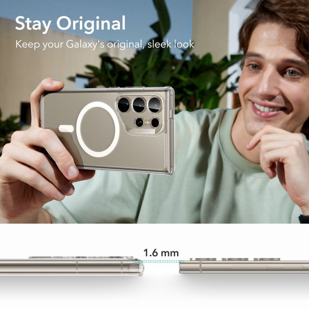 Samsung Galaxy S24 Ultra ESR Classic Hybrid Halolock Bakdeksel - MagSafe-kompatibel - Gjennomsiktig