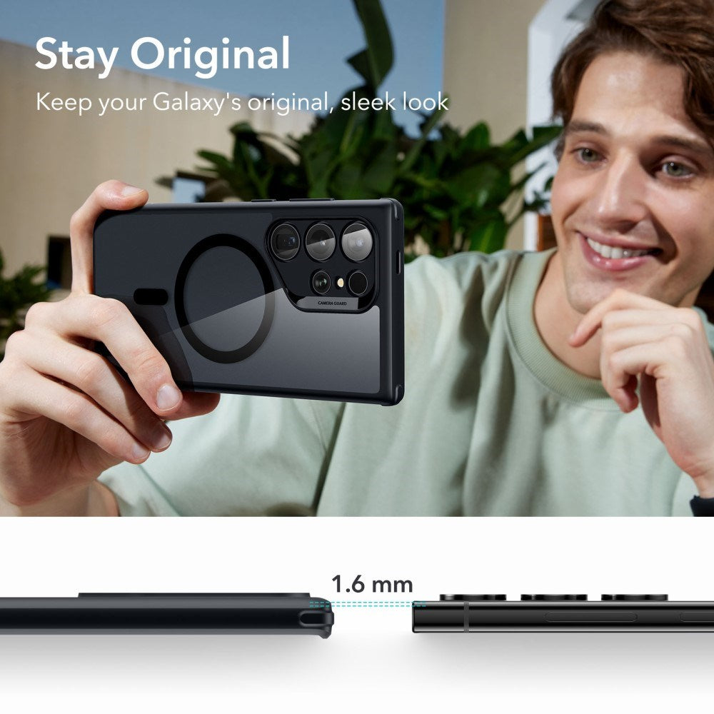 Samsung Galaxy S24 Ultra ESR Classic Hybrid Halolock Bakdeksel - MagSafe-kompatibel - Svart Gjennomsiktig