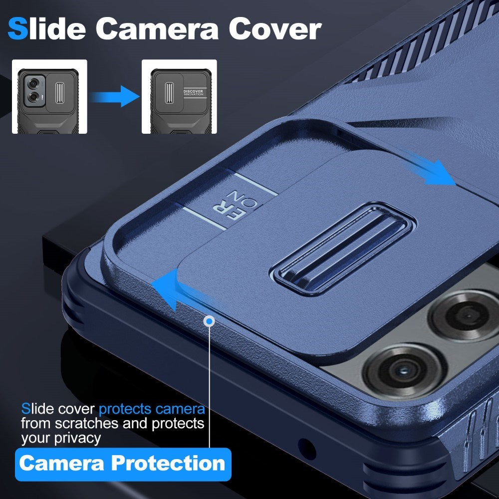 EIDERWOOD Motorola Moto G Stylus 5G (2024) Craftsman Bakdeksel m. Cam Slider - Blå