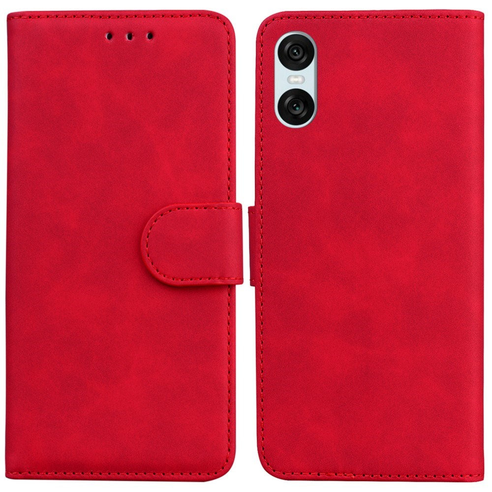 EIDERWOOD Sony Xperia 5 VI Leather Flip Cover m. Lommebok - Rød