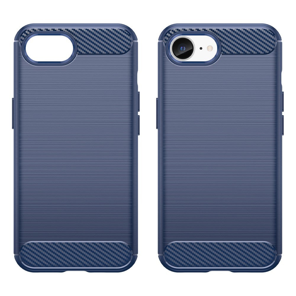 EIDERWOOD iPhone 16e Brushed Carbon Bagside Cover - Blå