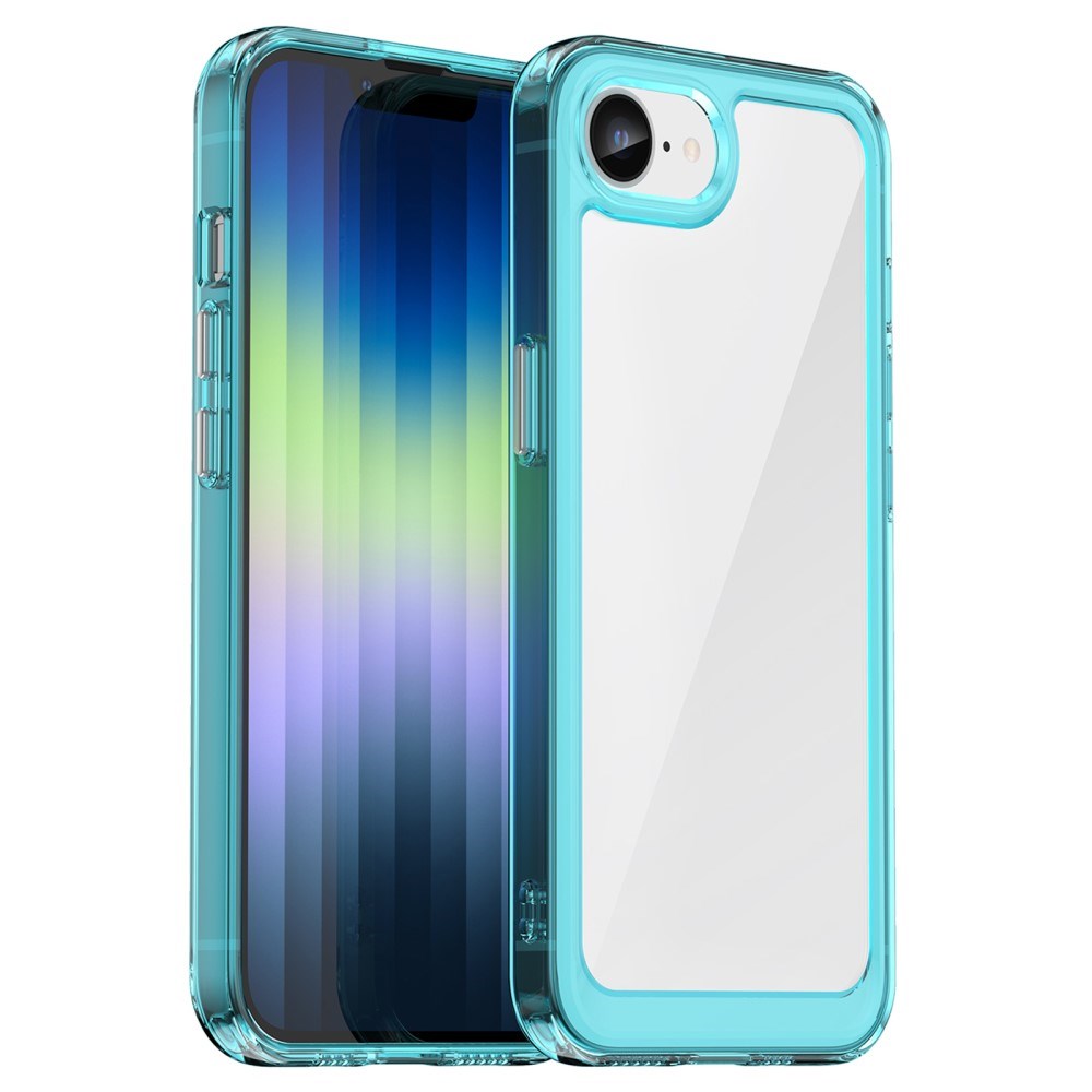 EIDERWOOD iPhone 16e Hybrid Plastik Bagside Cover - Gennemsigtig / Turkis