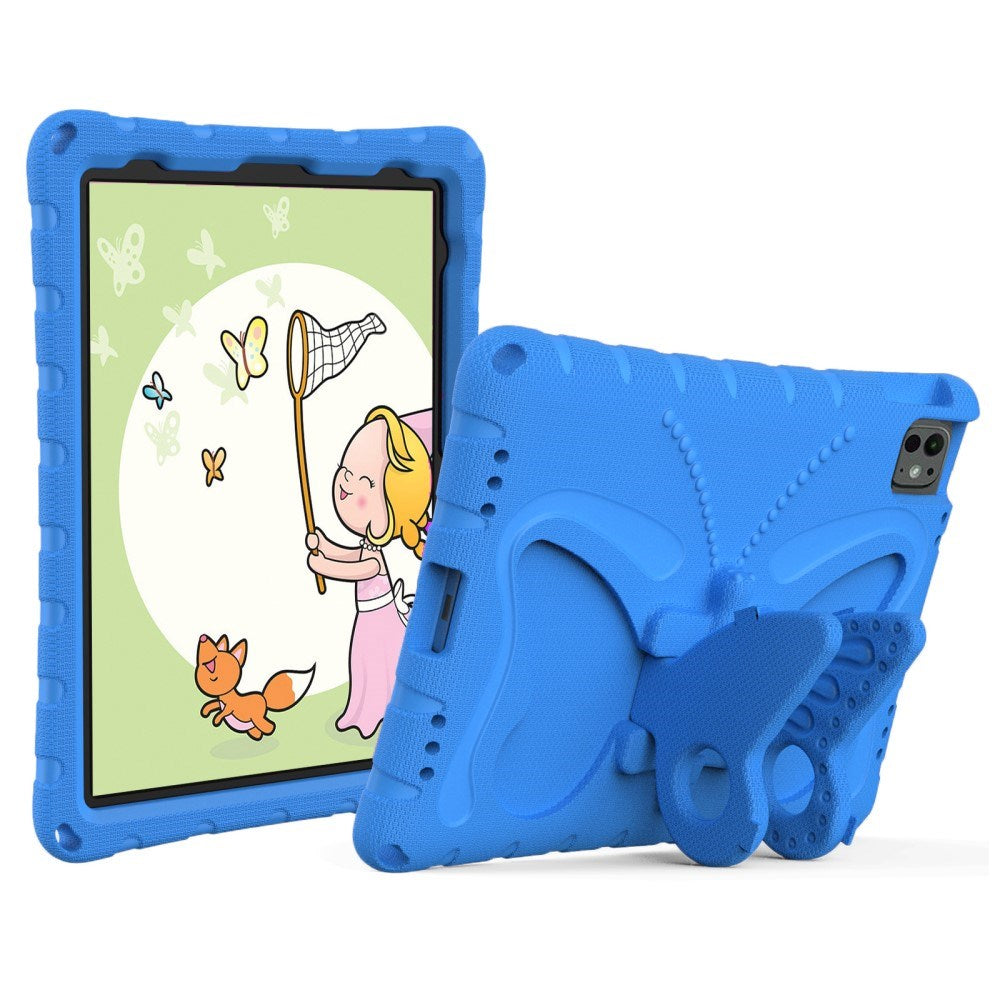 EIDERWOOD iPad Pro 11" (2024) Butterfly Kickstand Kids Cover m. skulderstropp - blå