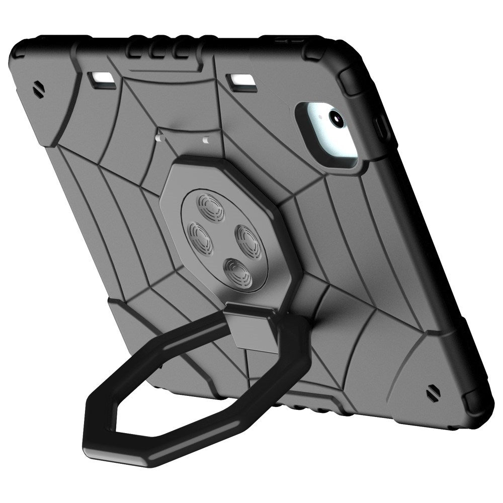 EIDERWOOD iPad Air 11" (2025 / 2024) Børne Bagside Cover m. Kickstand & Håndtag - Sort