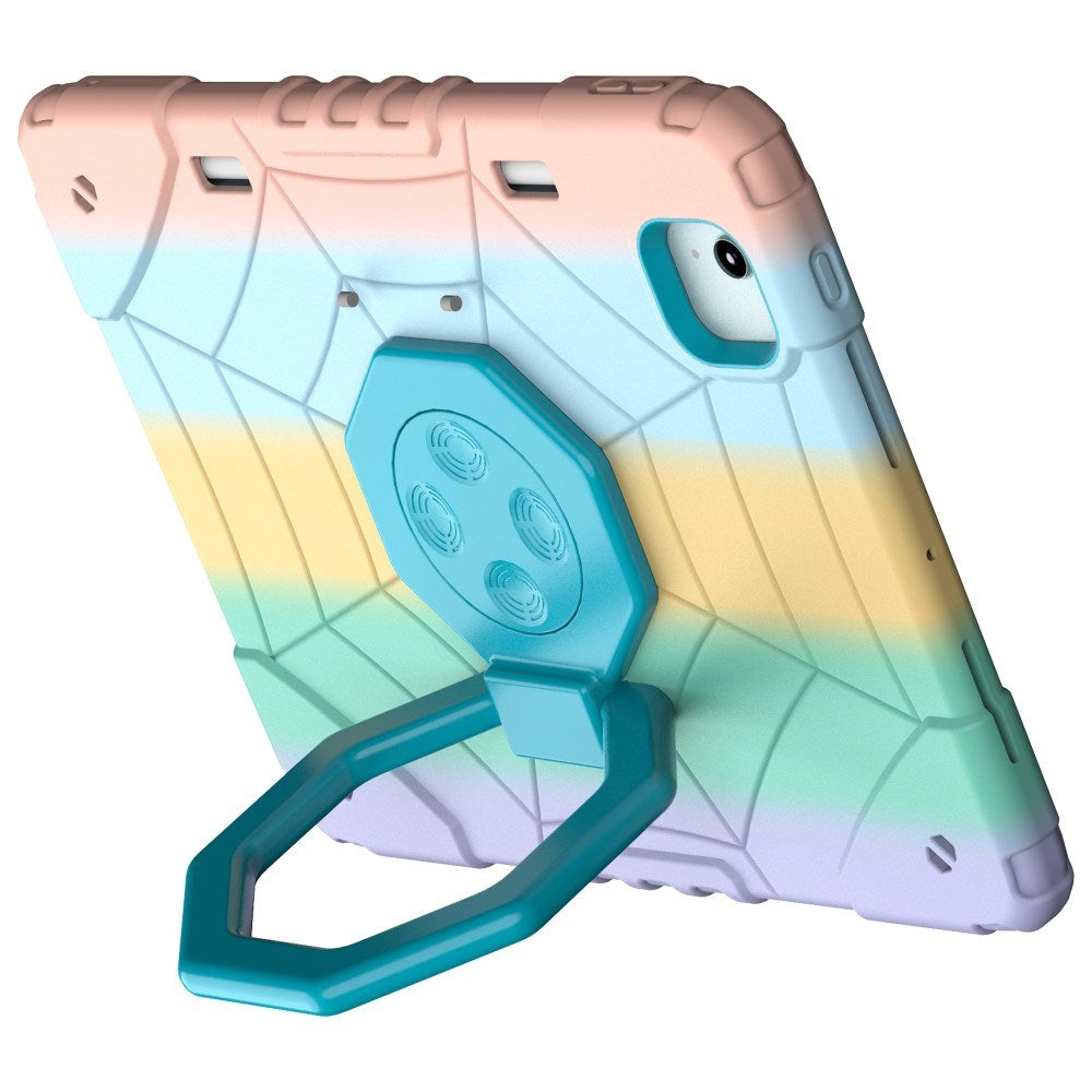 EIDERWOOD iPad Air 11" (2025 / 2024) Børne Bagside Cover m. Kickstand & Håndtag - Regnbue