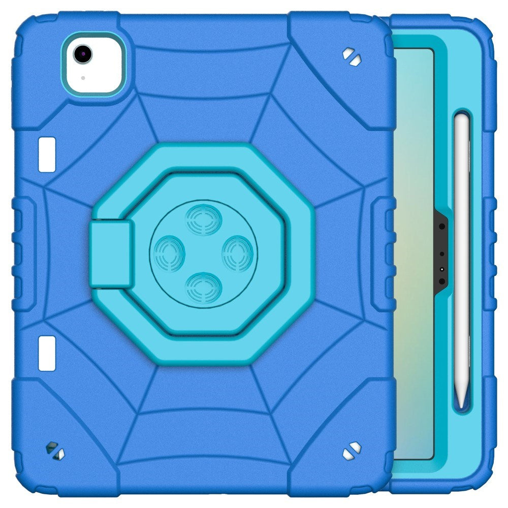 EIDERWOOD iPad Air 11" (2025 / 2024) Børne Bagside Cover m. Kickstand & Håndtag - Blå