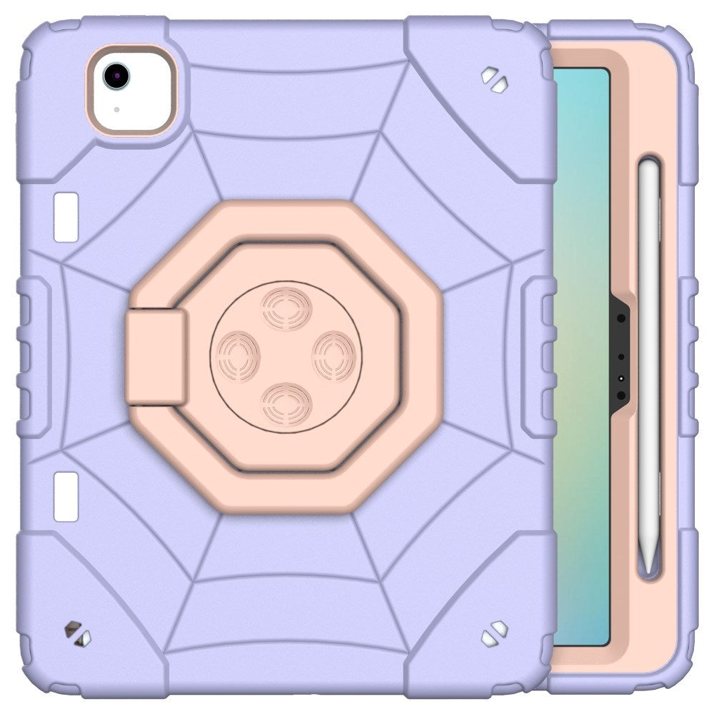 EIDERWOOD iPad Air 11" (2025 / 2024) Bakdeksel for barn med stativ og håndtak - lilla