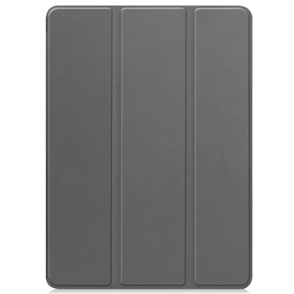 OnePlus Pad 2 Tri-Fold Leather Flip Cover m. Søvnfunksjon - Grå
