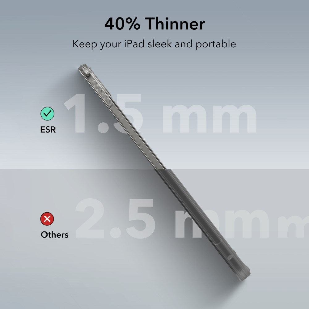 iPad Pro 11" (2024) ESR Hybrid-deksel - Gjennomsiktig / svart