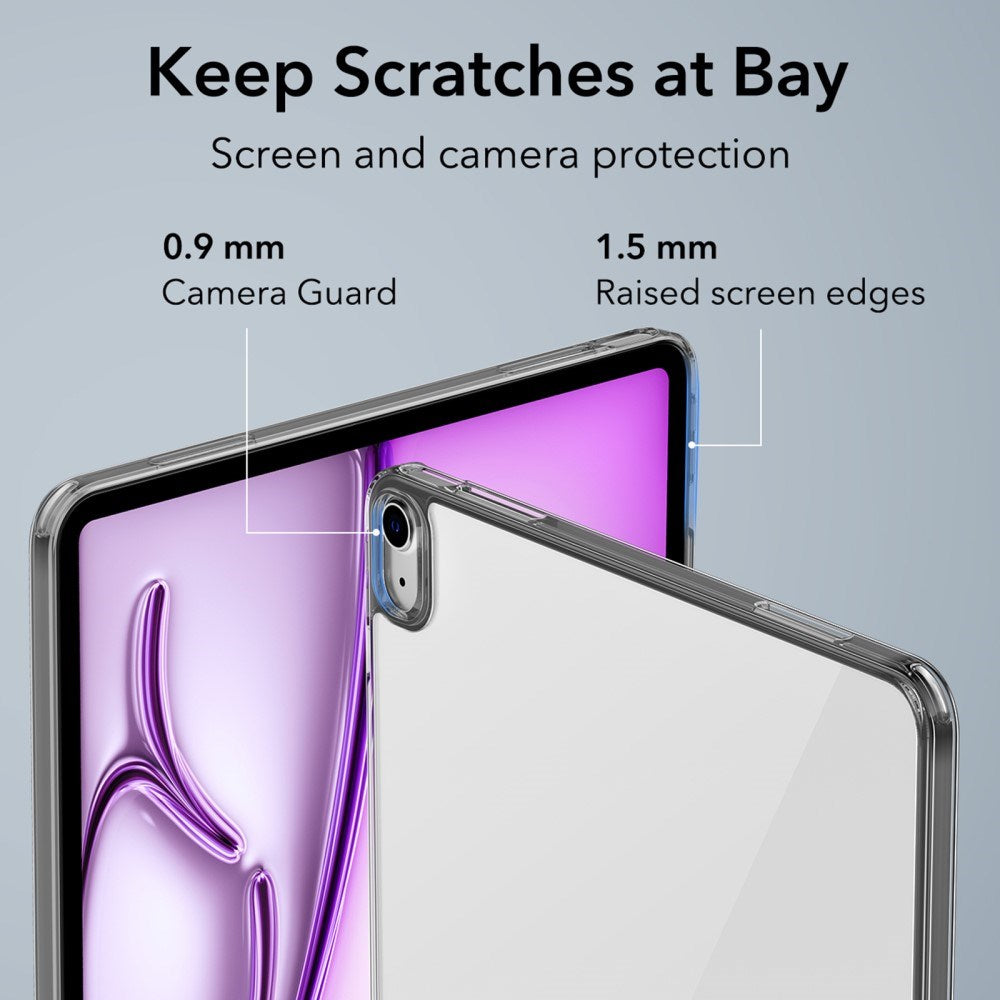 iPad Air 13" (2025 / 2024) ESR Hybrid-deksel - gjennomsiktig / svart