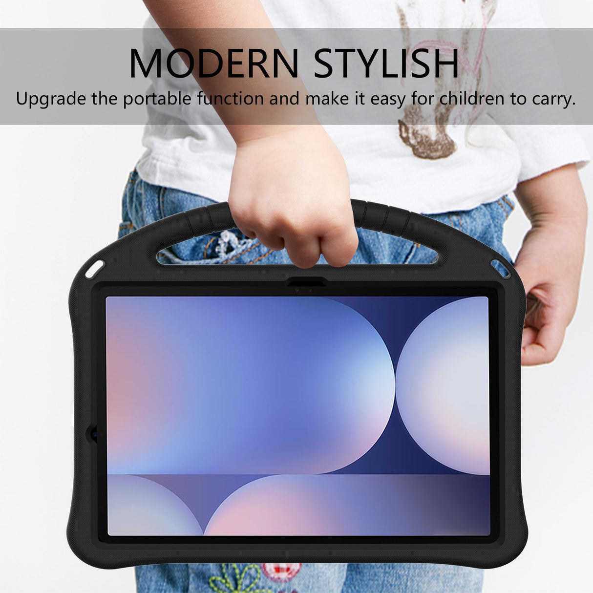 EIDERWOOD Børnevenligt Etui til Samsung Galaxy Tab S10+ med Kickstand - Sort