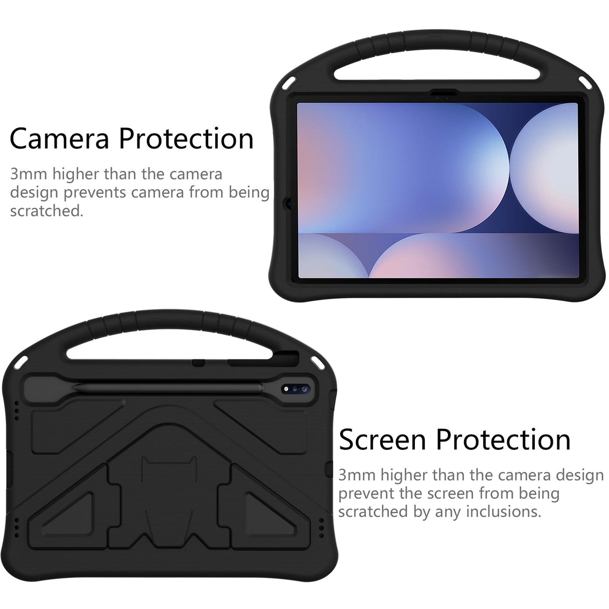 EIDERWOOD Børnevenligt Etui til Samsung Galaxy Tab S10+ med Kickstand - Sort