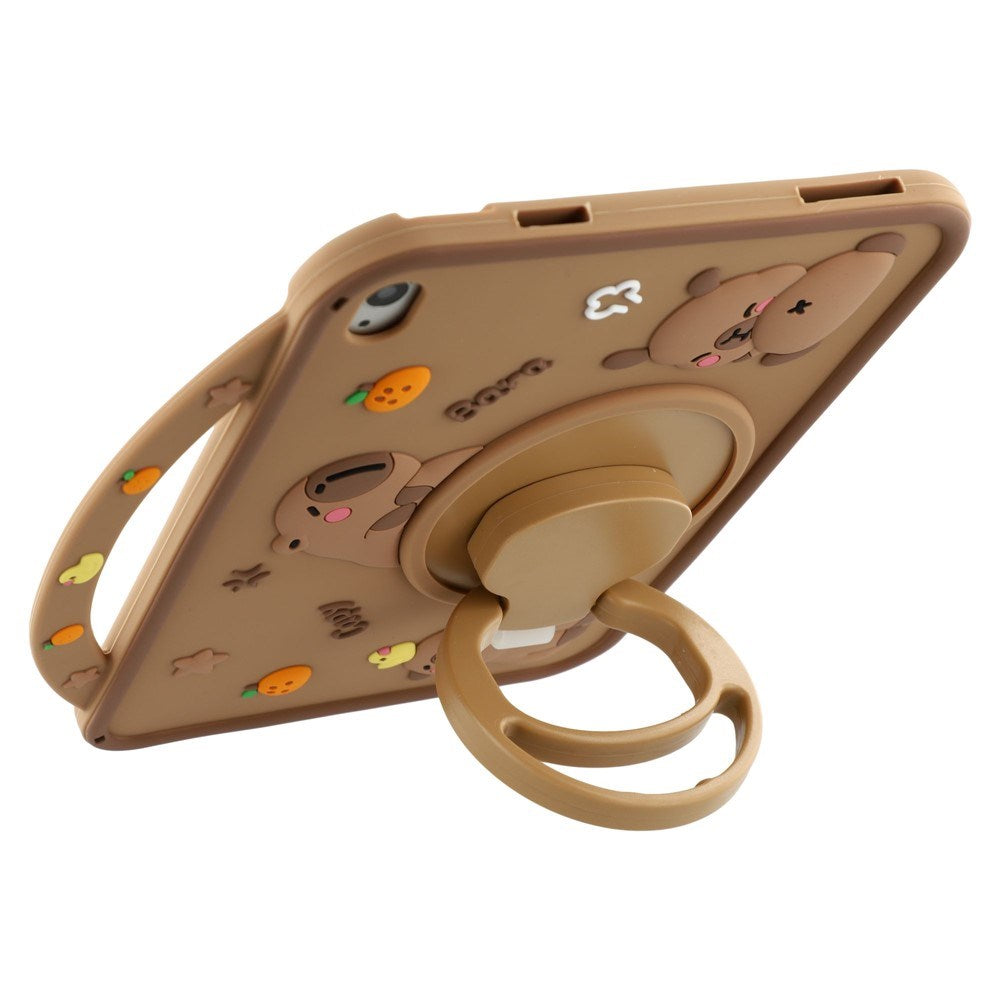 iPad 11" (2025) / 10.9" (2022) EIDERWOOD Silikone Bagside Cover m. Roterende Kickstand - Capybara