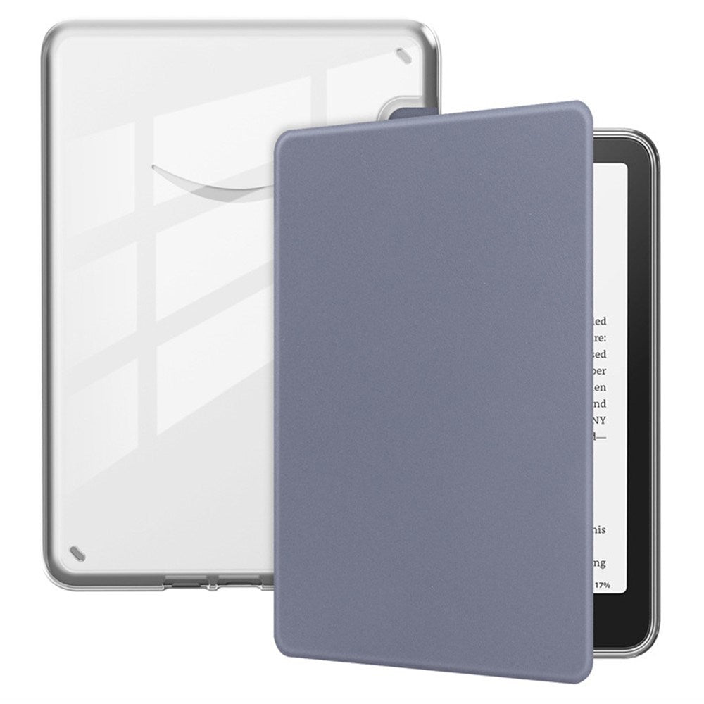 EIDERWOOD Amazon Kindle 11. generasjon (2022) deksel i imitert skinn - gjennomsiktig / lavendel