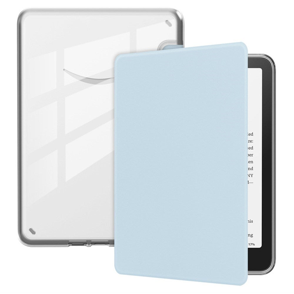 EIDERWOOD Amazon Kindle 11. generasjon (2022) deksel i kunstskinn – gjennomsiktig / lyseblå