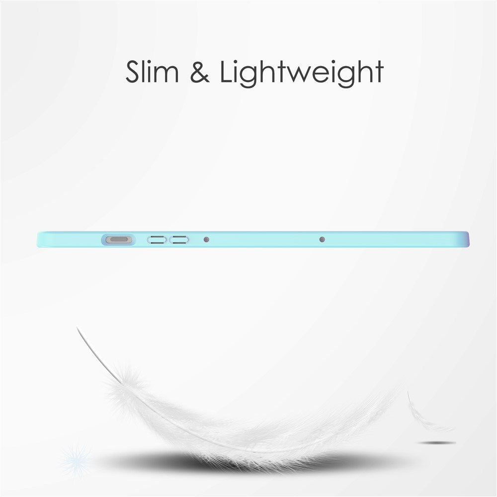 EIDERWOOD Samsung Galaxy Tab S10 Lite / S10 FE / S9 FE Tablet Flip Cover m. Ståfunktion & Stylus Pen-Holder - Gennemsigtig / Lyseblå