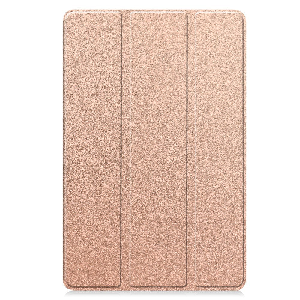Samsung Galaxy Tab S10 FE+ (Plus) - EIDERWOOD Kunstlæder Flip Cover m. Ståfunktion & Pencil Holder - Rose Gold