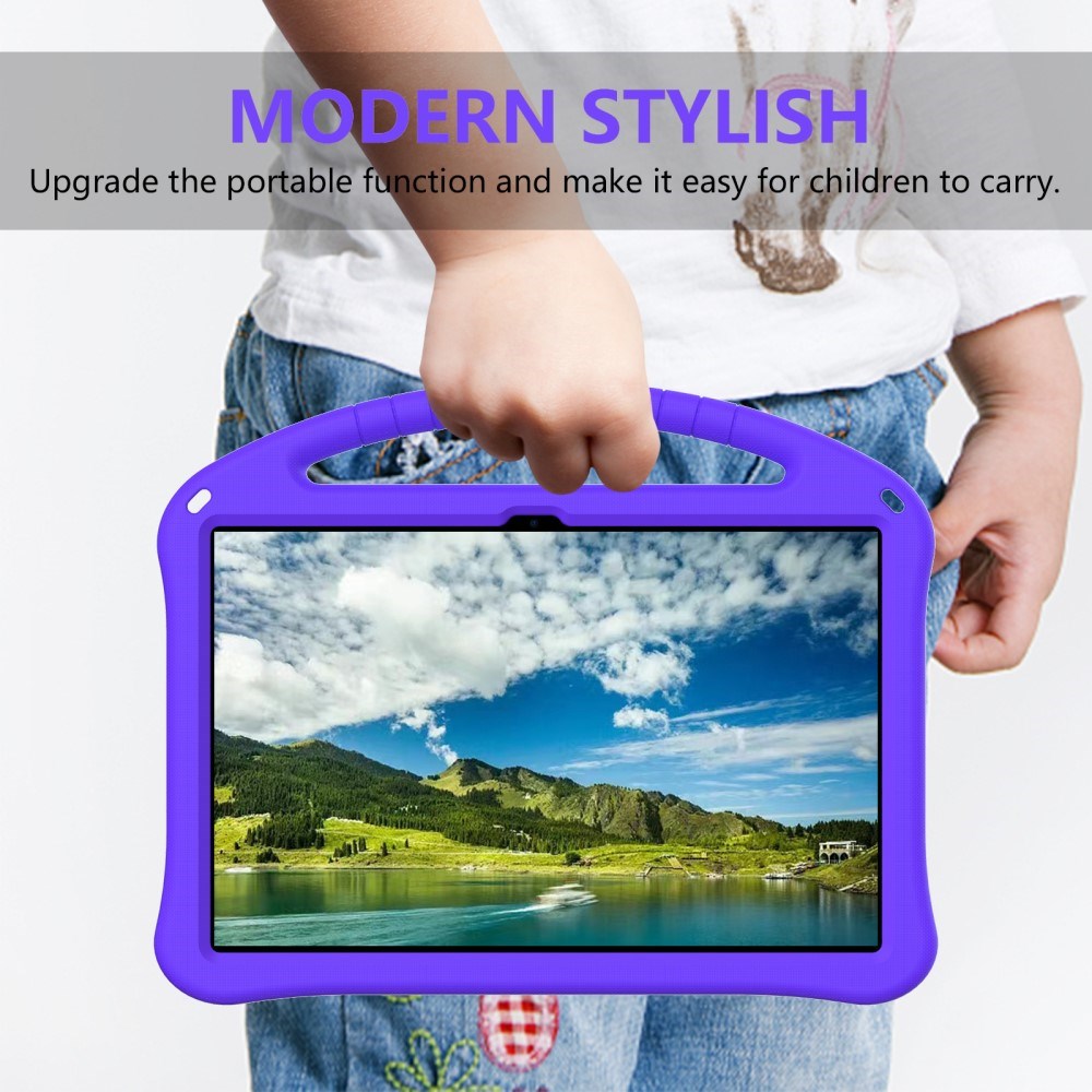 EIDERWOOD Lenovo Idea Tab Pro Tablet Håndværker Cover m. Stå Funktion og Håndtag - Lilla