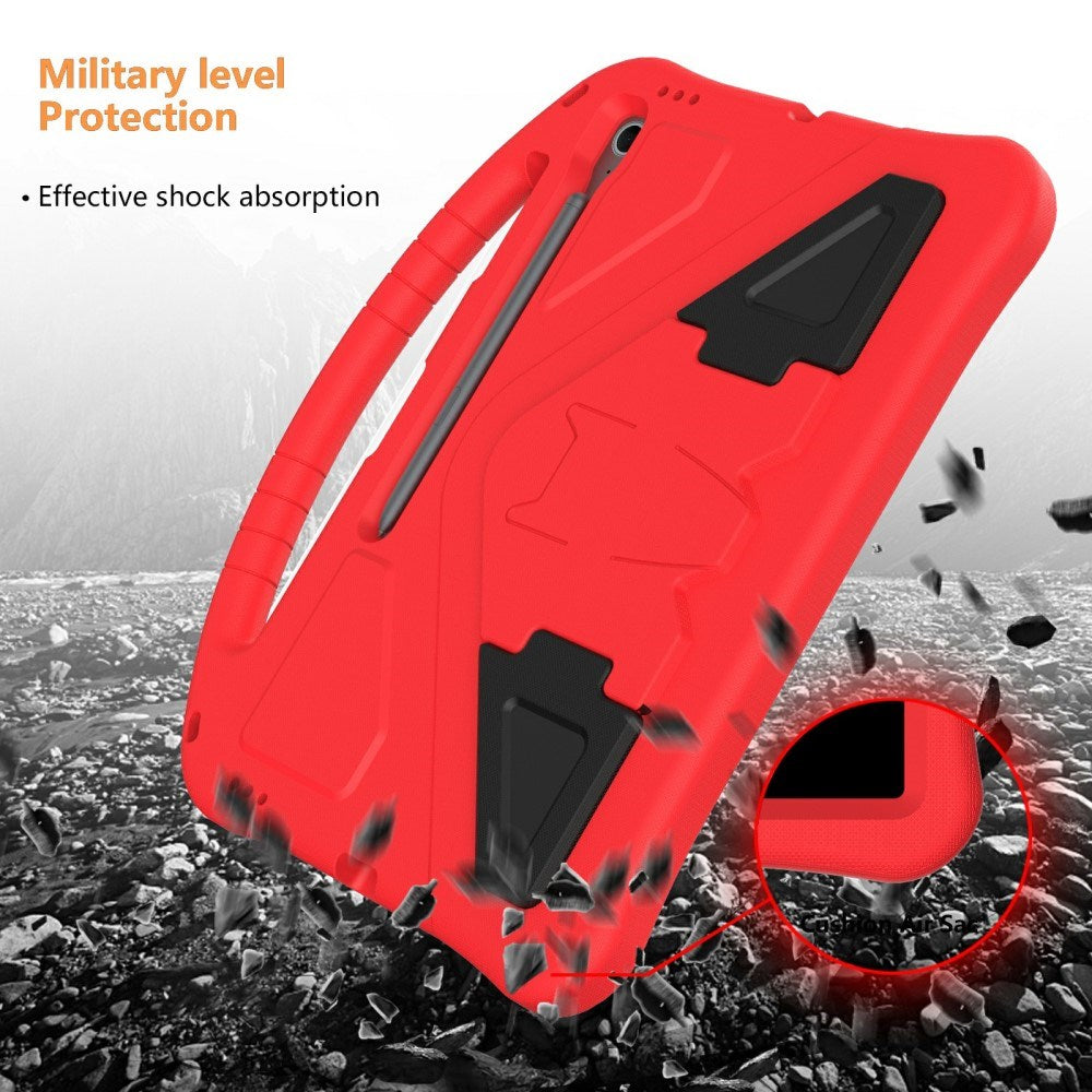 EIDERWOOD Samsung Galaxy Tab S10 FE+ (Plus) Tablet Håndværker Cover m. Stå Funktion og Håndtag - Rød