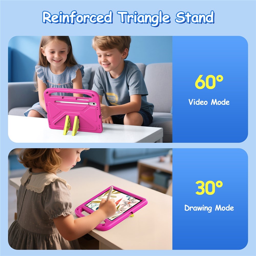 DUX DUCIS Samsung Galaxy Tab S10 Lite / S10 FE / S9 FE / S9 / S8 / S7 EVA Tablet Børnecover - Ståfunktion & Stylus Pen-Holder - Pink