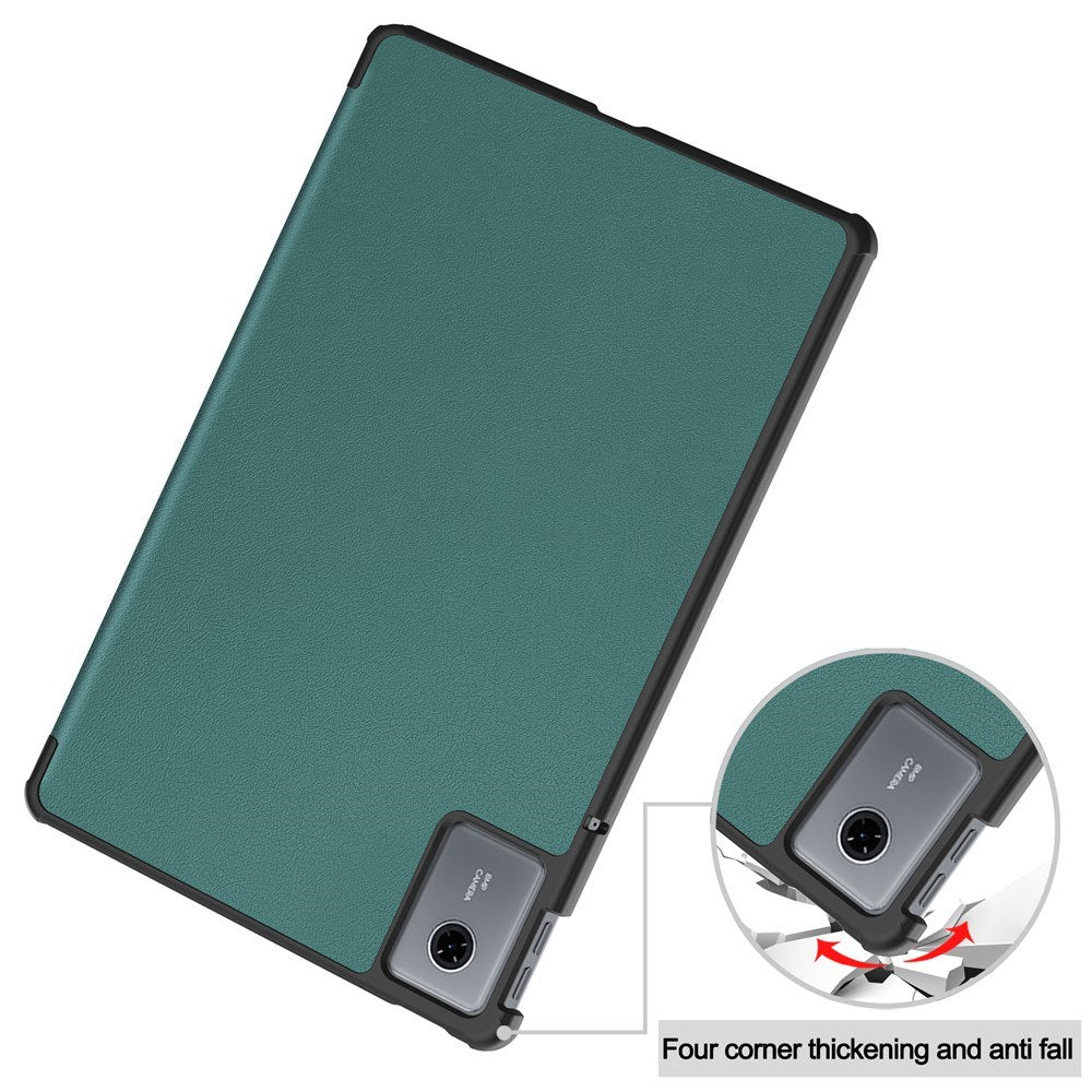 EIDERWOOD Lenovo Idea Tab 11 Kunstlæder Flip Tablet Cover - Grøn