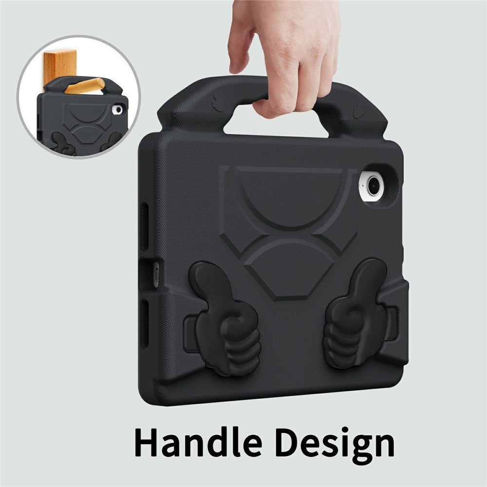 iPad Mini (2024 / 2021) - EIDERWOOD Børne Cover m. Thumb Kickstand - Sort