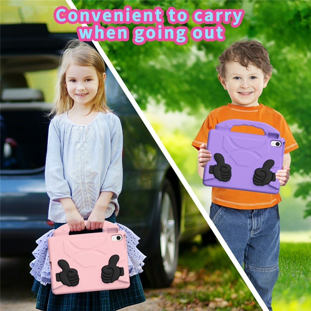 EIDERWOOD iPad 11" (2025) / Air 11" (2025 / 2024) / 10.9" (2024 / 2022) Børne Tablet Cover m. Indbygget Ståfunktion - Lyserød