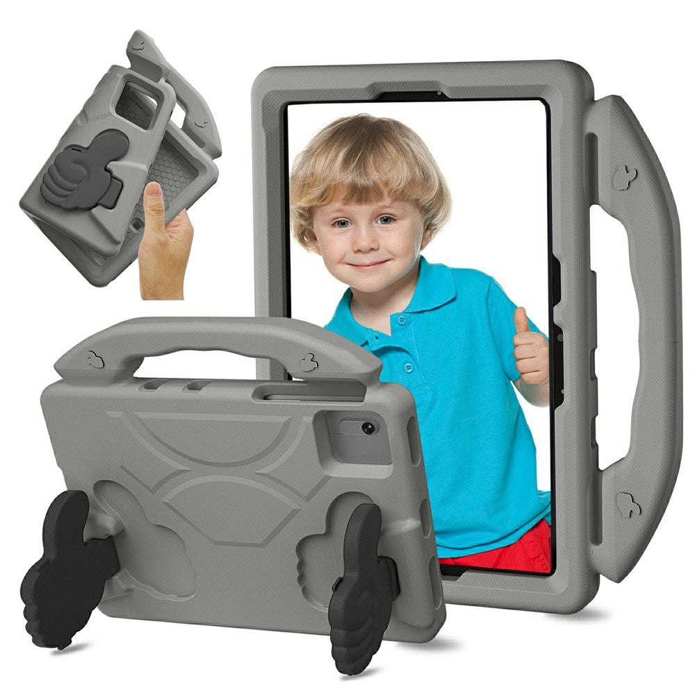EIDERWOOD Xiaomi Redmi Pad 2 / SE / 6 / 5 / Lenovo Tab M11 / Samsung Galaxy Tab S10 FE / S9 FE / S9 / S8 / S7 Børne Cover m. Stå Funktion - Grå