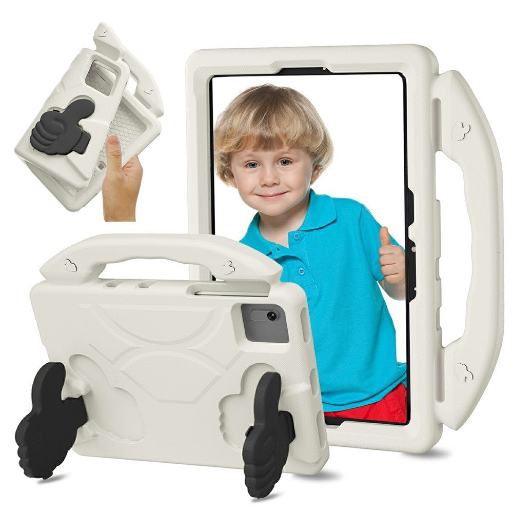 EIDERWOOD Xiaomi Redmi Pad 2 / SE / 6 / 5 / Lenovo Tab M11 / Samsung Galaxy Tab S10 FE / S9 FE / S9 / S8 / S7 Børne Cover m. Stå Funktion - Hvid