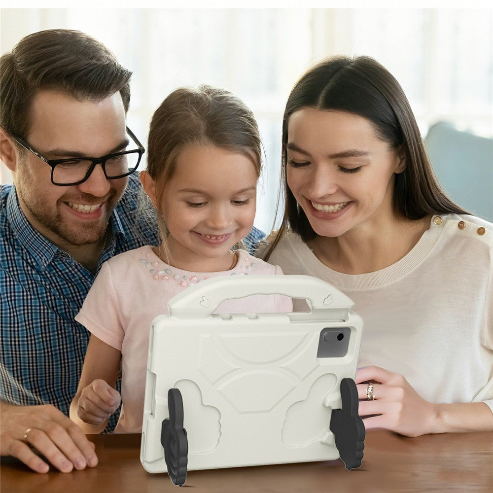 EIDERWOOD Xiaomi Redmi Pad 2 / SE / 6 / 5 / Lenovo Tab M11 / Samsung Galaxy Tab S10 FE / S9 FE / S9 / S8 / S7 Børne Cover m. Stå Funktion - Hvid