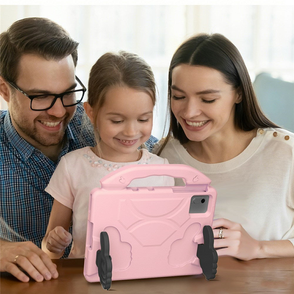 EIDERWOOD Xiaomi Redmi Pad 2 / SE / 6 / 5 / Lenovo Tab M11 / Samsung Galaxy Tab S10 FE / S9 FE / S9 / S8 / S7 Børne Cover m. Stå Funktion - Lyserød