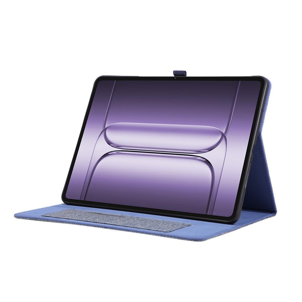 Kunstlæder Flip Cover - OnePlus Pad 3 - Kortholder & Ståfunktion - Blå