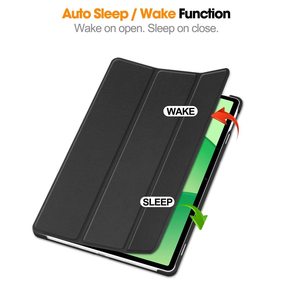 OnePlus Pad Lite - EIDERWOOD Kunstlæder Flip Cover m. Ståfunktion - Sort